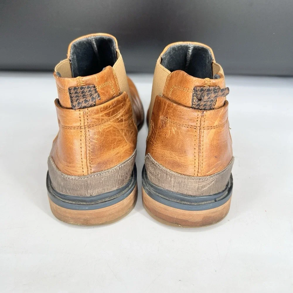 Bull Boxer Lavorazione Artiginale Boots Mens Sz 9 Brown Leather Made In Portugal